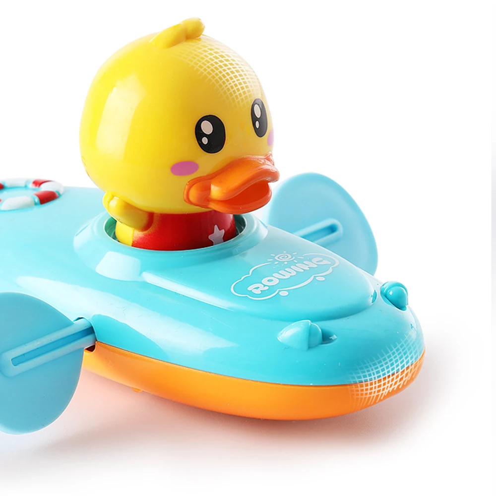 

Детская игрушка для игры в воде в ванну, гребная лодка, плавающая мультяшная утка для купания, для младенцев, для раннего развития, пляжные п...