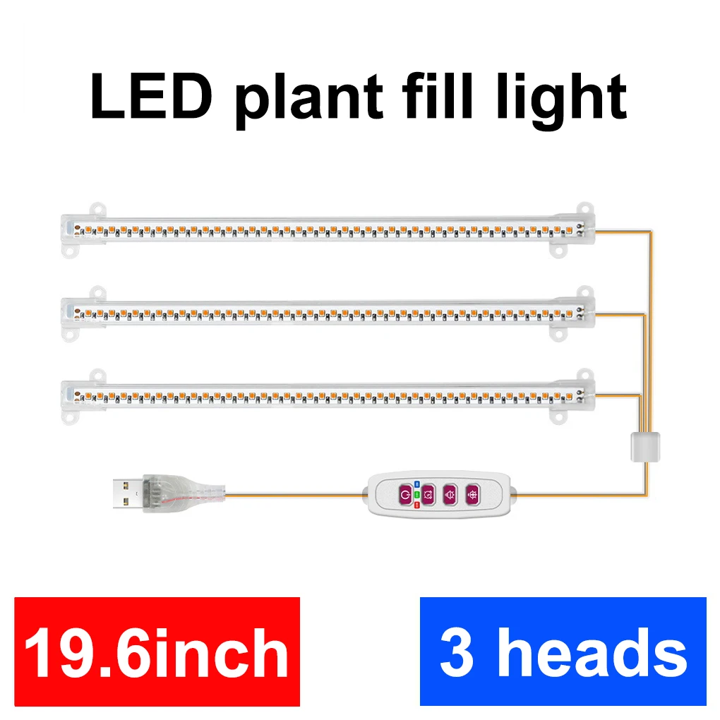 

Светодиодные ленты для выращивания растений ABS фитолампа 5 режимов освещения фонарь полный спектр Водонепроницаемость IP20 Life две головки кр...