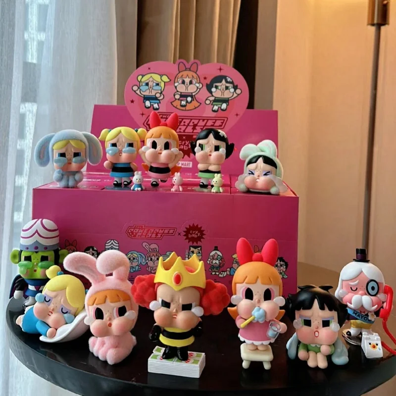Новый Crybaby слепая коробка Powerpuff Girls Blossom Bubbles Buttercup Mysterious Surprise Фигурка ПВХ Модель