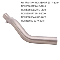 for triumph tiger800xr 2015 2019 slip on motorcycle middle pipe stainless steel sli connection 51mm muffler moto replacement