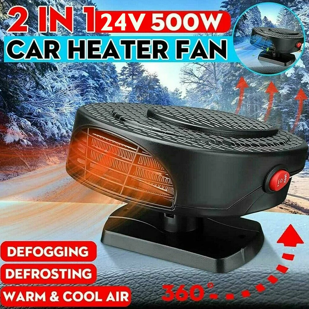 

Universal Demister Car Air Heater DC24V 500W Fan Heater Defroster Demister Heating Cooling Fan For 24V All Car Models