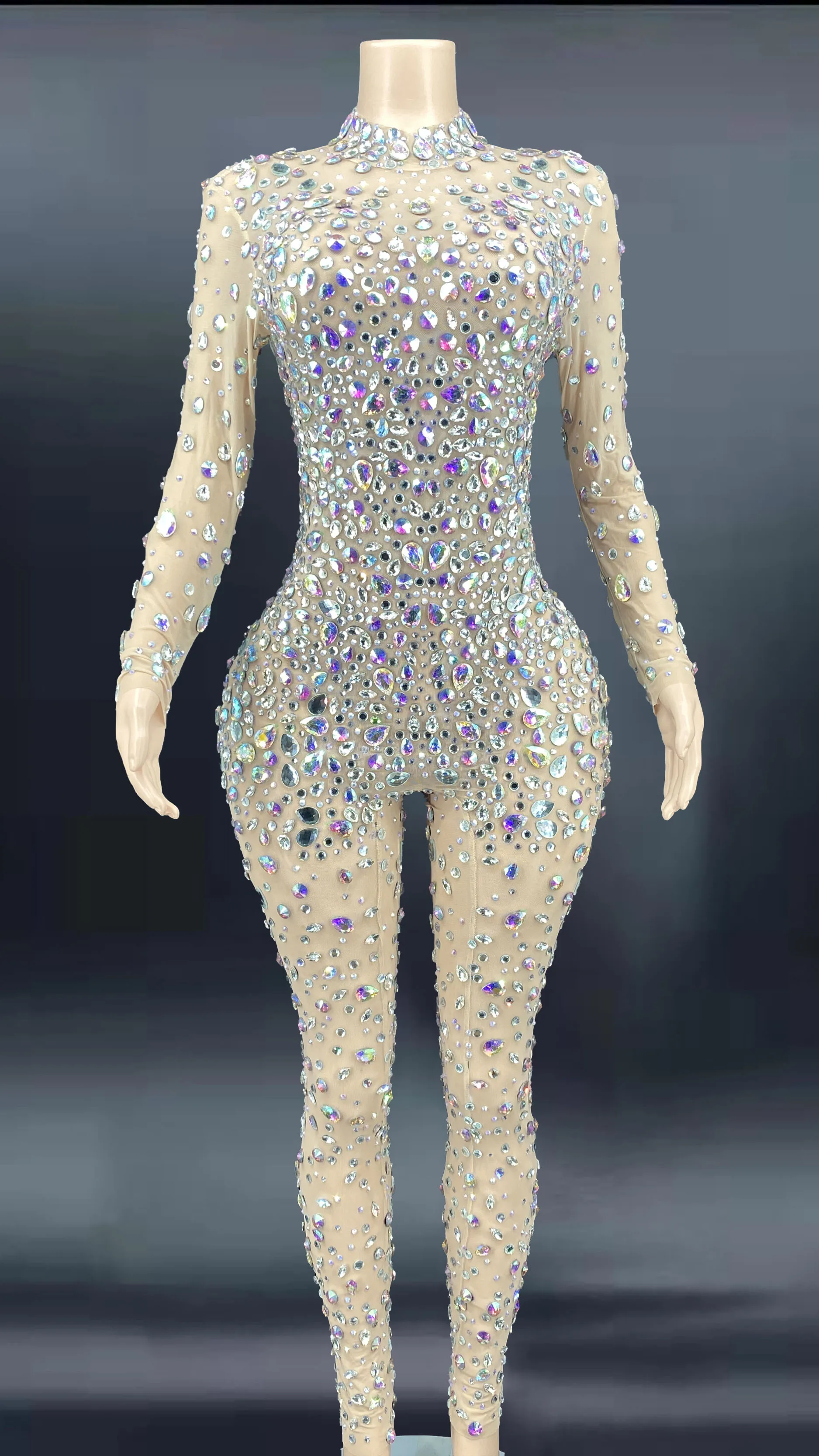 Цветастый комбинезон AB Стразы для представлений дня рождения