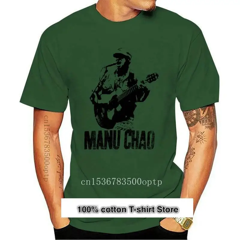 

Camiseta de MANU CHAO EN VIVO para hombre, camisa с принтом JUMBO, de marca de moda, fresca, хлопок, хип-хоп, новинка