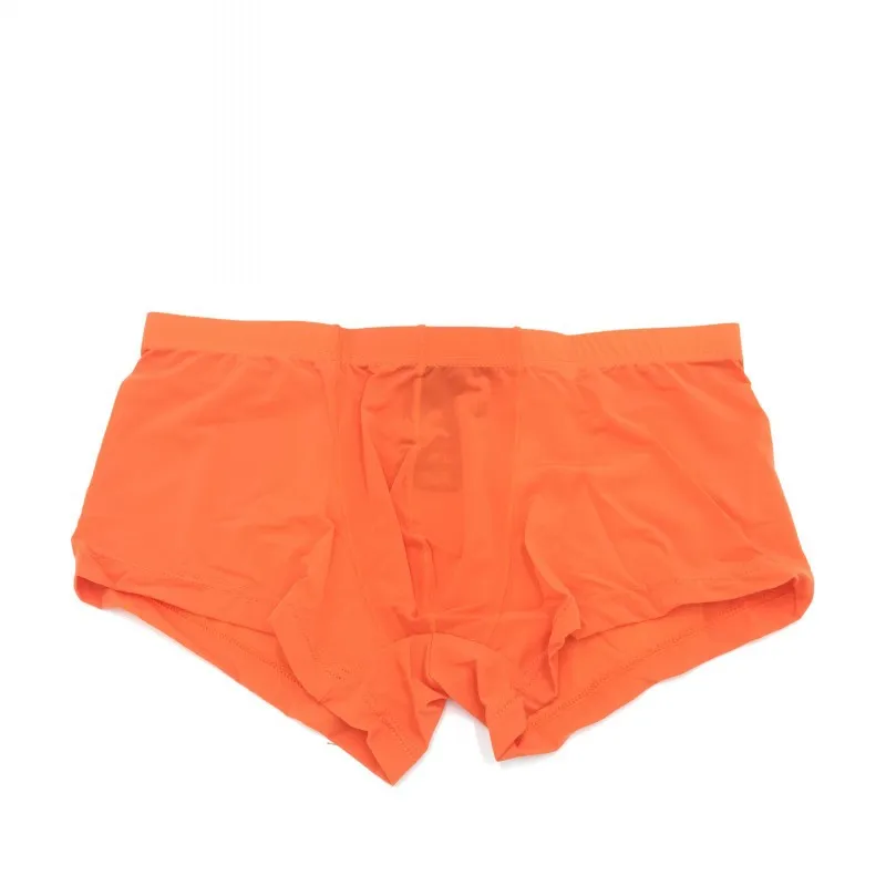 FYXLJJ 10pcs Mens Ice Silk Seamless Underwear Solid Color Ultra-thin Breathable Boxer Shorts Summer Male Underpants Boxershorts