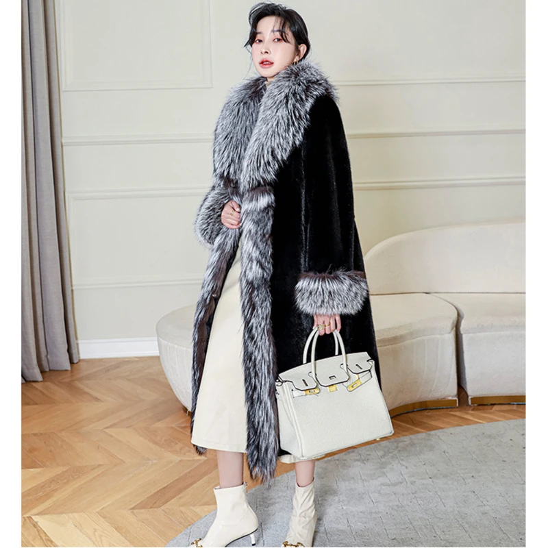 Faux Fur Coat Winter Women Thick Keep Warm Leisure Mink Long Jacket Windbreaker Fluffy Luxury Bontjas Warm Parkas Outerwear