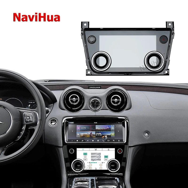 Фото Автомобильный радиоприемник Navihua, панель кондиционера для Jaguar XJ XJL XJR 2010 2019, Android Auto, GPS, DSP, стерео, мультимедийный плеер, панель переменного тока №2