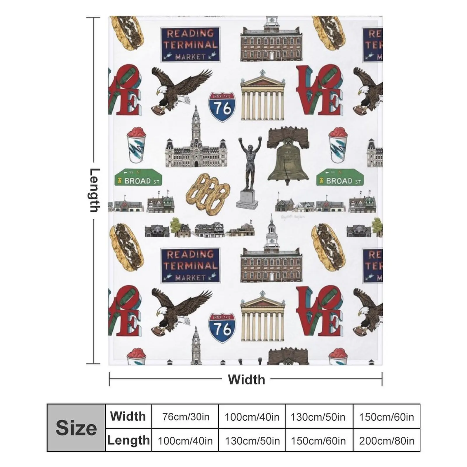 Philly Pattern — белое одеяло