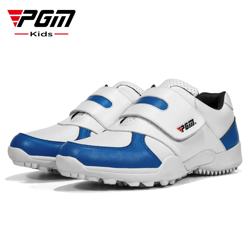 PGM Children's Girls And Boys Golf Shoes For Outdoor Sports Shoes Non-Slip Waterproof Portable Velcro