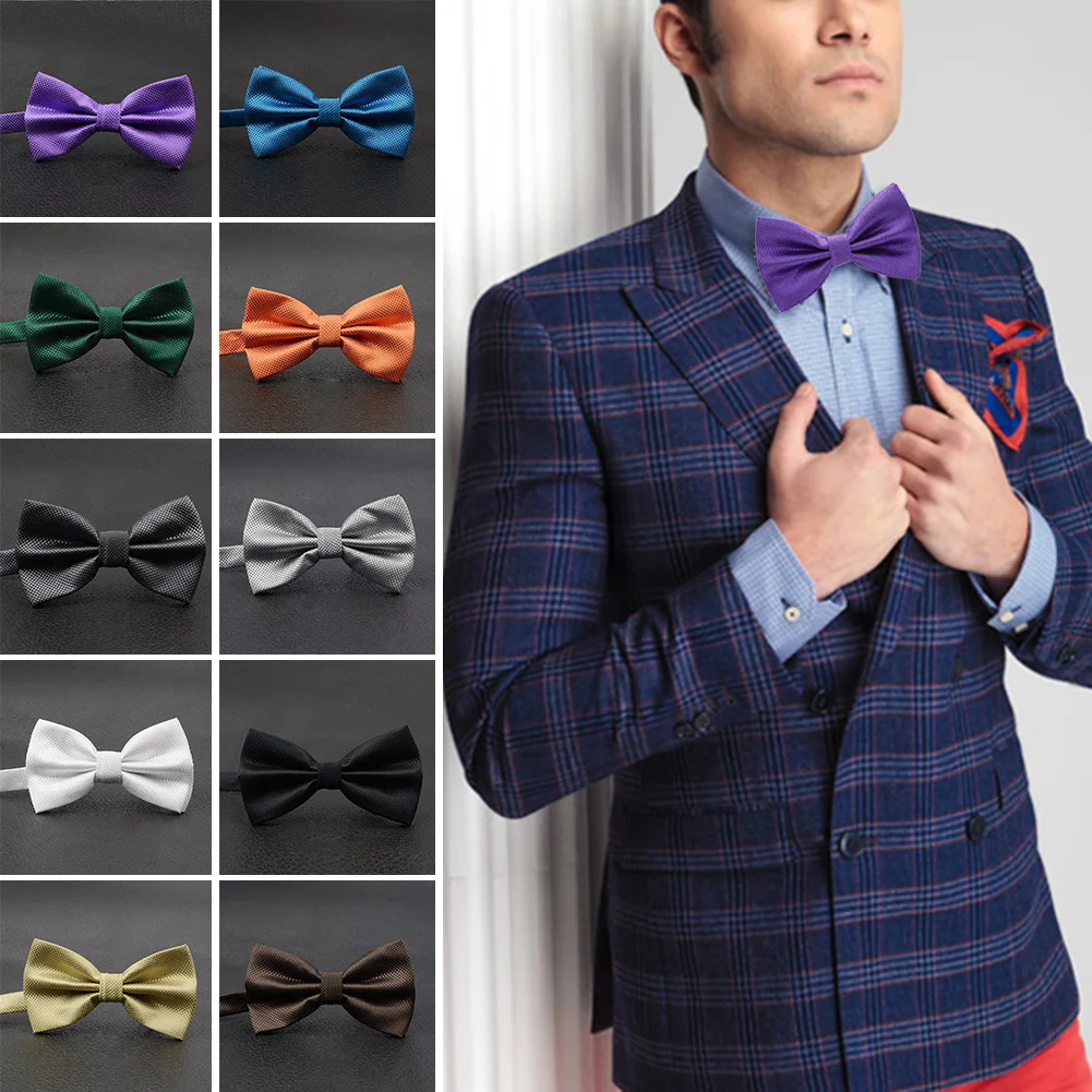 

Мужской галстук-бабочка для взрослых, классический модный галстук-бабочка для свадьбы, вечеринки, Официальный атласный подарок, галстук-ба...