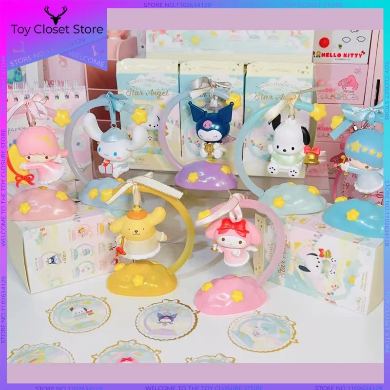 

Hot Sanrio Blind Box Kuromi My Melody Cinnamoroll Wish Angel Night Light Series Blind Box Kawaii Cartoon Cute Anime Girls Gift