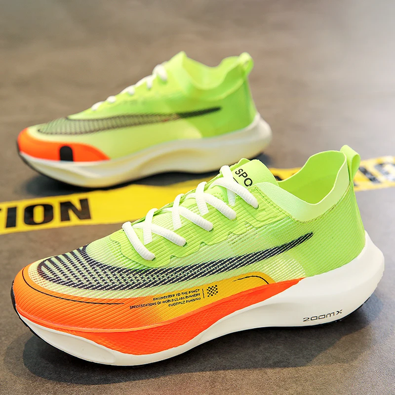Men Marathon sneakers Lightweight Cushioning Outdoor Road Running Shoes Trail Sport Shoes Elastic Walking Shoes Tenis Masculino