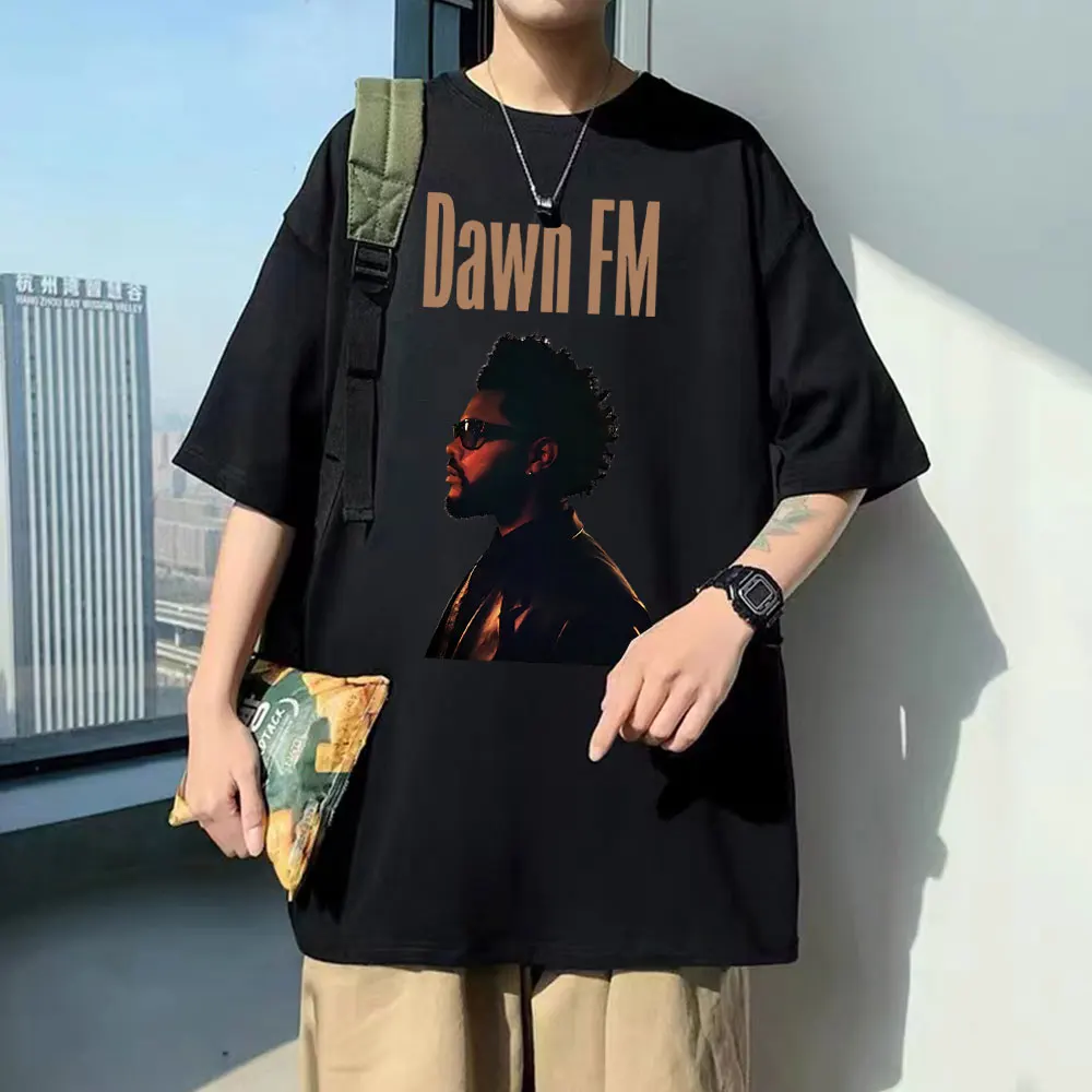 

The Weeknd Dawn FM Graphic T Shirt Men Women Crewneck Loose Tshirt Streetwear Men's Fashion Hip Hop Harajuku Short Sleeve Tees