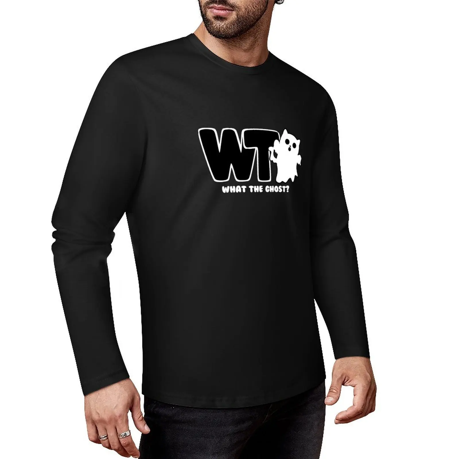 Что Призрак? - Легкая длинная футболка быстросохнущая рубашка возвышенная