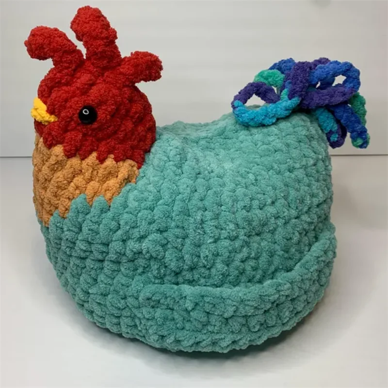 Чистый ручной вязаный фаблет подставка плюшевые игрушки курица украшение для