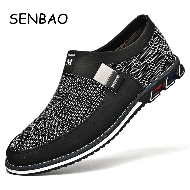 

SENBAO Men Shoes Casual Sneakers Slip On Loafers Men Driving Soft Leather Shoes Men Hot Sale Zapatillas Hombre 38-48