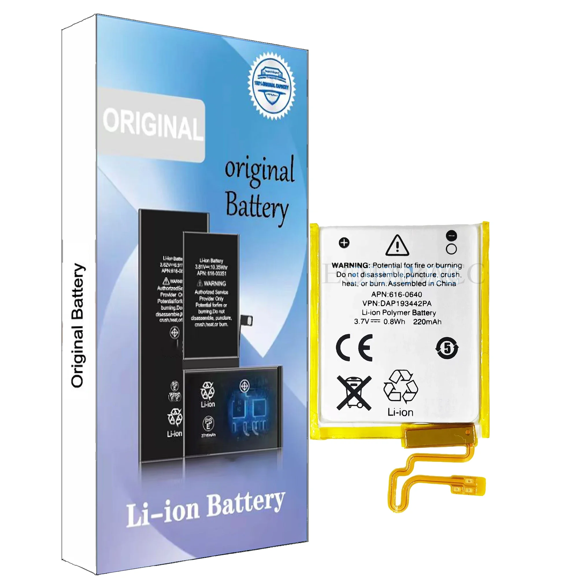 EOTABACC 616-0640 Сменный аккумулятор для iPod Nano 7 аккумуляторы 7-го поколения A1446 MP3 MP4