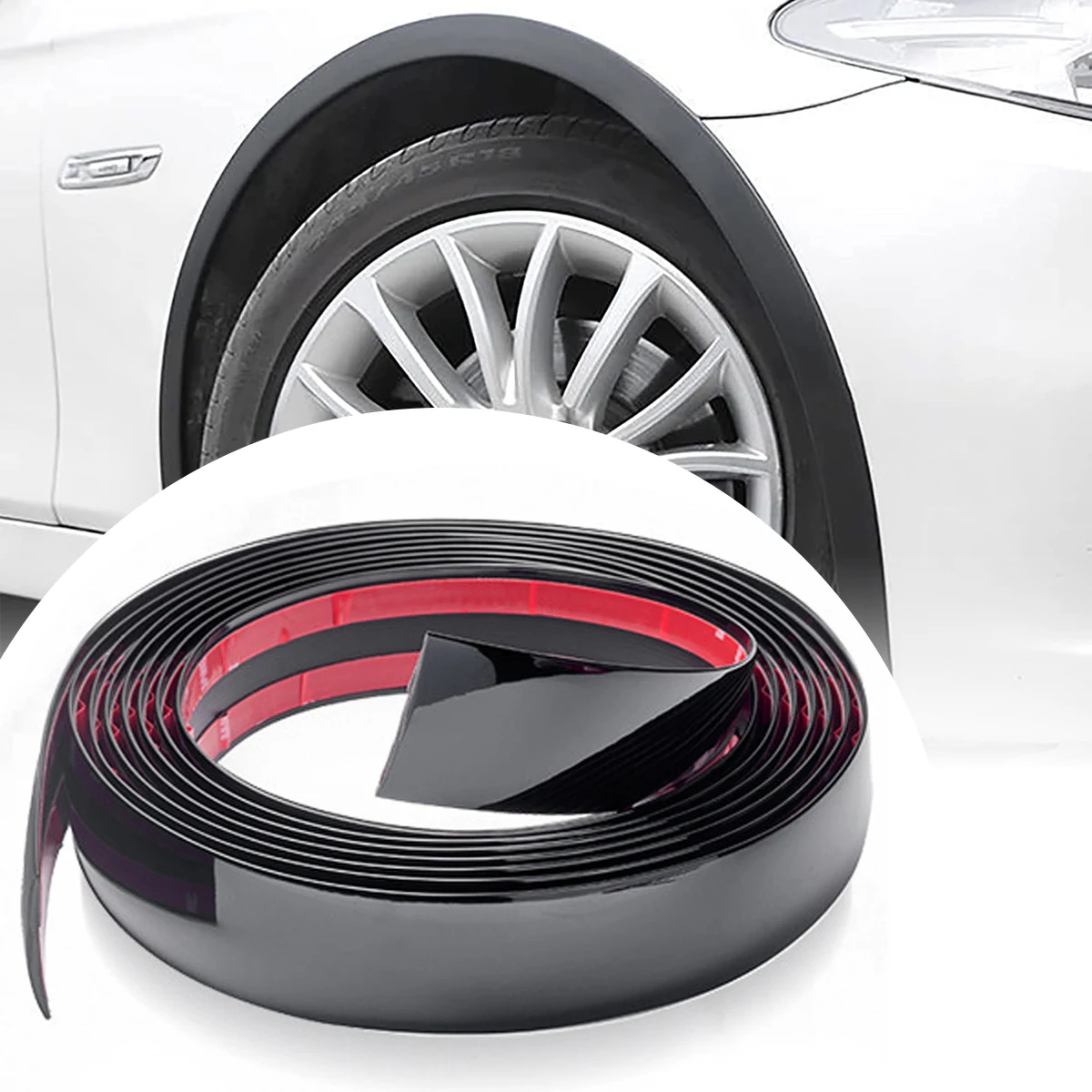 

Car Molding Trim 16ft/5m Self Adhesive Automotive Decorative Trims Flexible Car Trim Molding Strips DIY Car Exterior Decoration