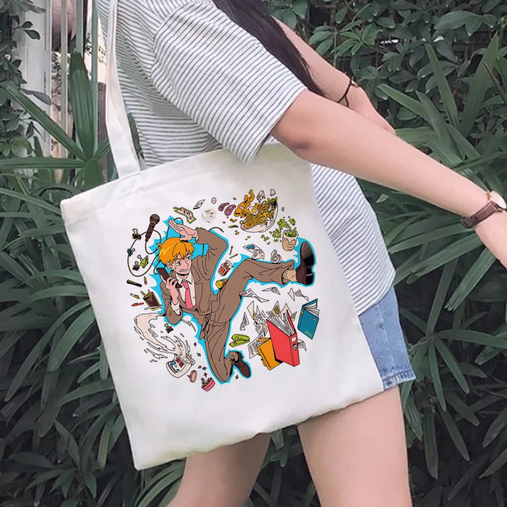 

mob psycho shopping bag bolsas de tela shopper bolsa eco handbag jute bag bag sac cabas fabric net ecobag grab