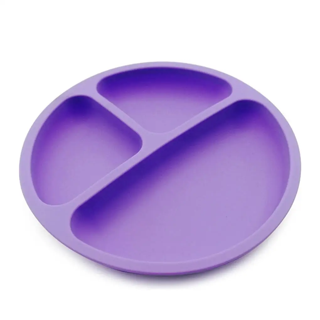 

Baby Silicone Divided Plate Non-Slip Tableware Children Dishes Cartoon Anti-fall Feeding Bowl Restaurant Kitchen