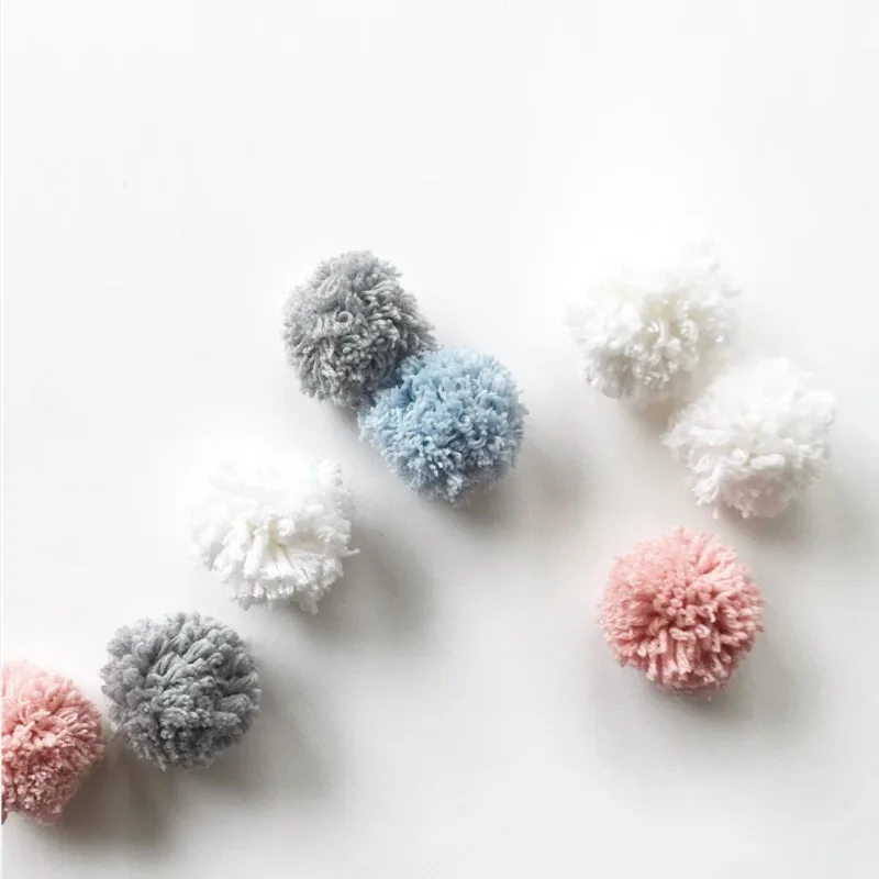 

Nordic Cotton Rope Knitted Pom Decoration Laundry Basket Toy Storage Bucket for Home Toy Storage Bucket useful