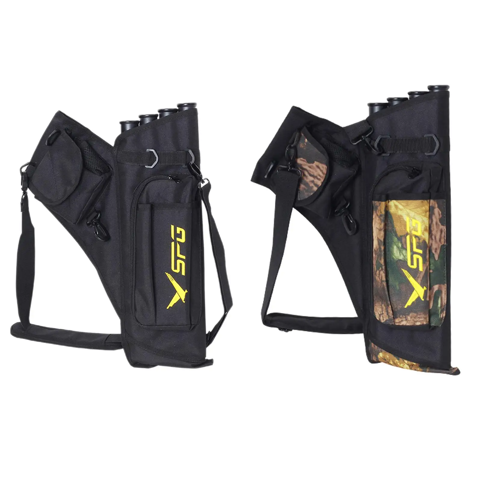 

Archery Arrow Quiver Back Waist Shoulder Strap Adjustable with Pockets Holder