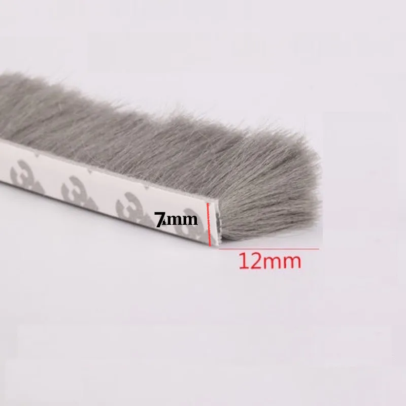 

10m Self Adhesive Sealing Strip Felt Draught Excluder Wool Pile Seals Weatherstrip Door Window Brush Seal 7x6/8/12mm