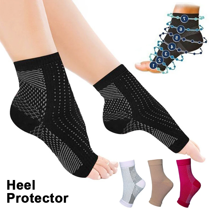 

Sports Ankle Brace Compression Foot Anti-fatigue Sleeves Plantar Fasciitis Socks for Relieve Tendonitis Pain Heel Protector