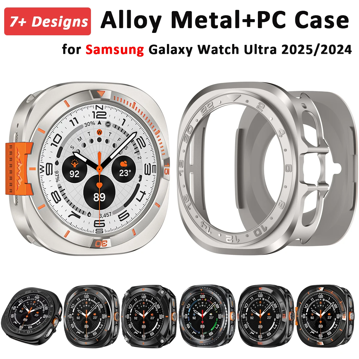 Фото Металлический корпус для Samsung Galaxy Watch Ultra 2025, защитный чехол-накладка для Samsung Galaxy Watch Ultra 47 мм, аксессуары №1