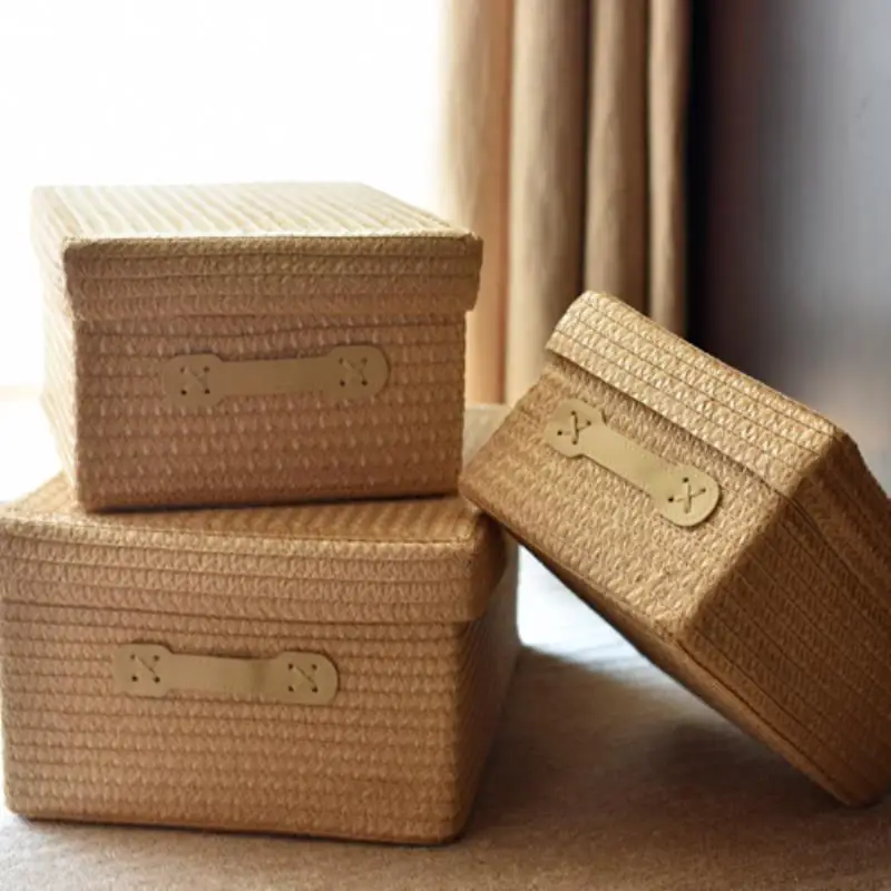 

Ящик для хранения в японском стиле с крышкой, ящик для хранения, шкаф, фотообои, настольные закуски, Коробка Для Хранения нижнего белья