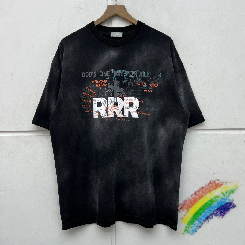 

Tie Dye RRR123 T Shirt Men Women High Quality T-shirt Washed RRR 123 Heavy fabric Tops Tee