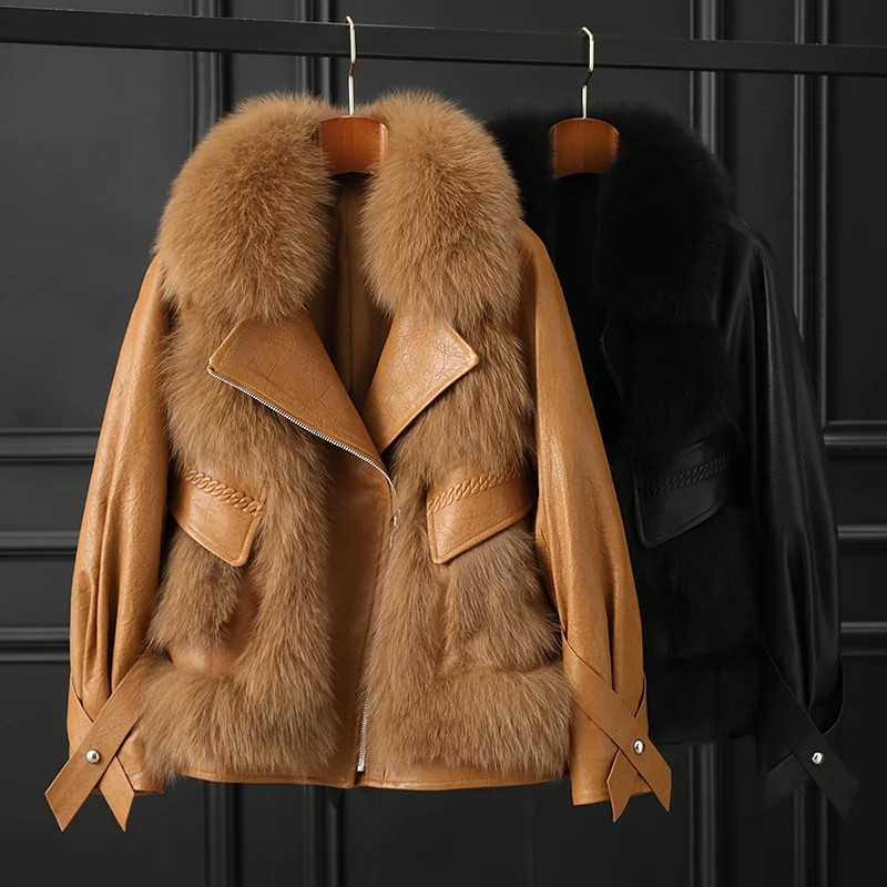 Женское кожаное пальто из натуральной овечьей кожи - купить по выгодной цене |