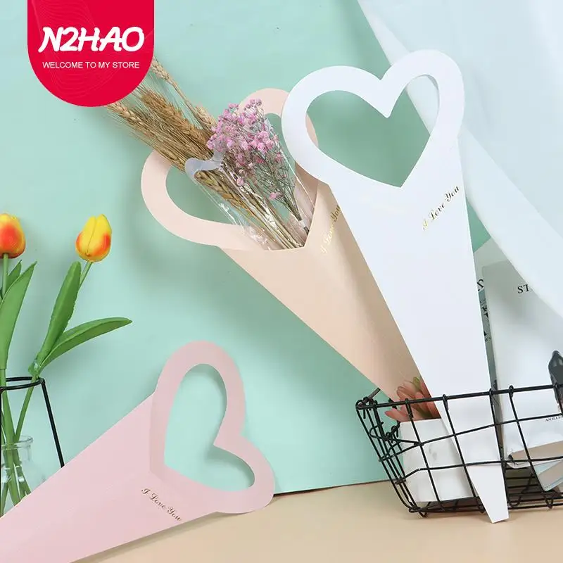 

1Pc Bouquet Packing Paperboard Wrapping Paper For Single Flower Packaging Gift Cases Packing Boxes Portable Gift Boxes DIY Case