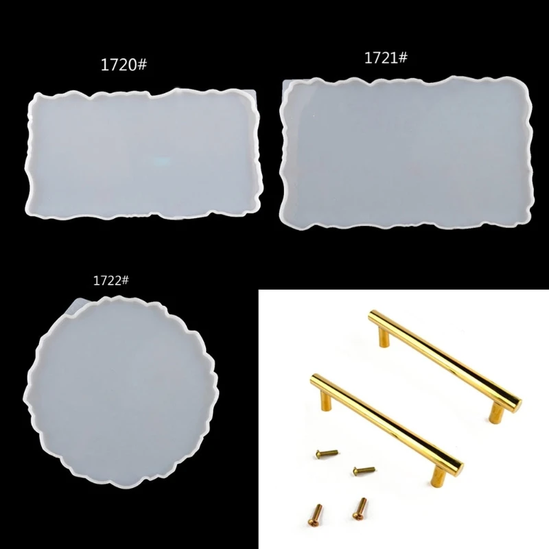 

Силиконовая форма «сделай сам» для креативных подставок, Экологически чистая Прочная Большая пластина неправильной формы, 40 ГБ