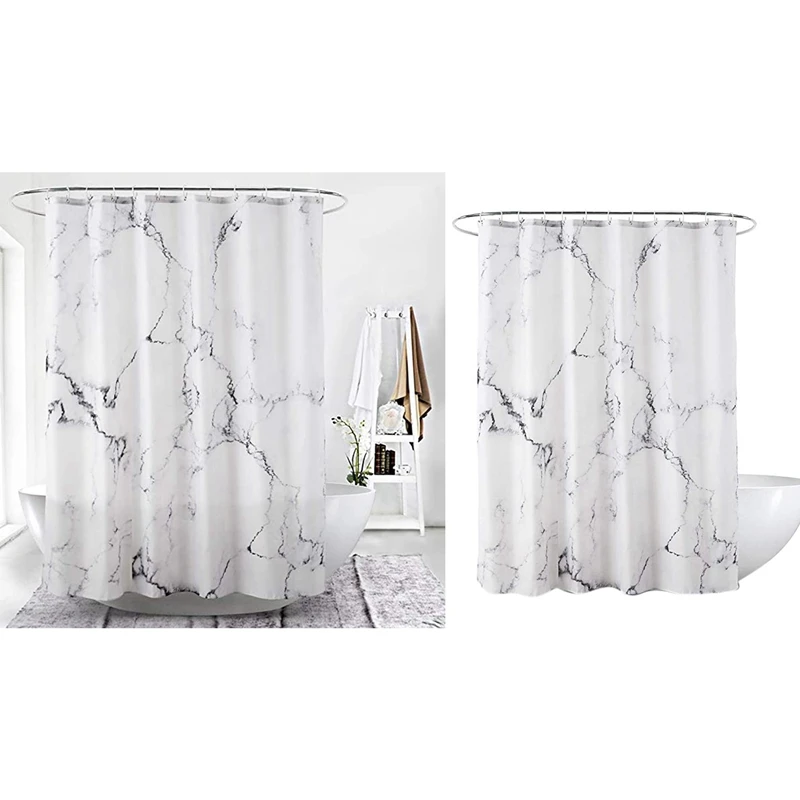 

AT14 Bathroom Shower Curtain,Fabric Shower Curtain With Hooks Decorative Bathroom Accessories