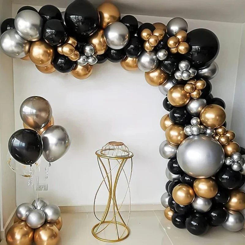 

111 шт., чёрные и золотые фотообои для детей