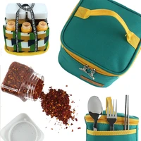 camping equipment portable set kitchen field car cookware cooking supplies outdoor seasoning jar