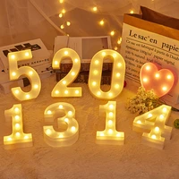 led letter night light 0 9 luminous alphabet number battery lamp diwali romantic wedding party decoration letter light