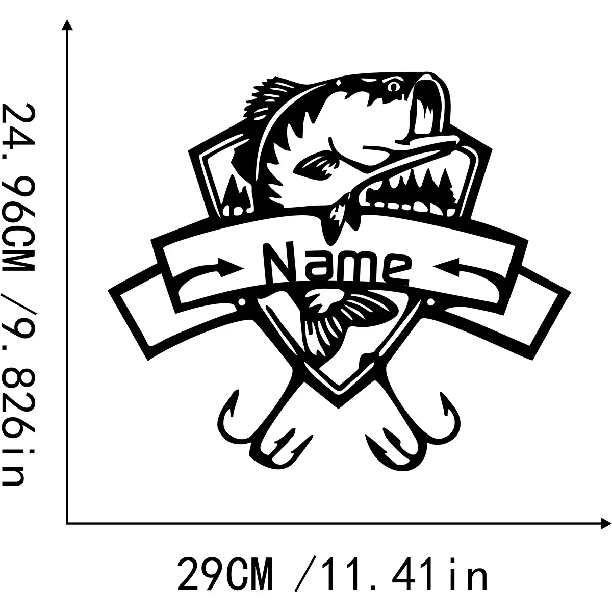 Персонализированная металлическая табличка для рыбалки