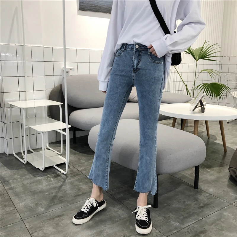 

DD0949 The new slim slim pants all-match nine-point daddy pants jeans