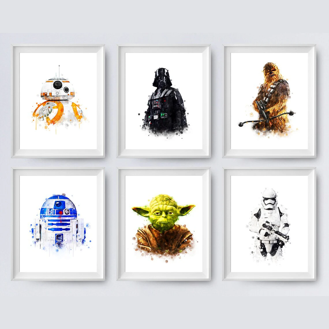 

Disney Watercolor Star Wars Poster and Prints Anime Canvas Painting Kids Room Decor Wall Art Pictures Home Decor Mural