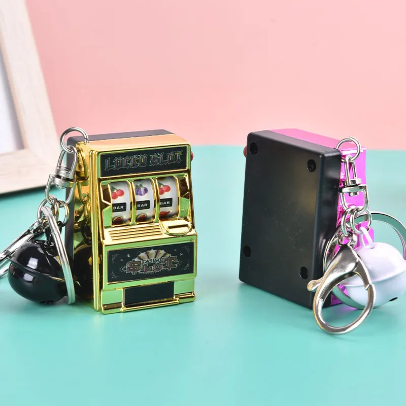 

Lucky Jackpot Mini Fruit Slot Machine Fun Birthday Keychain Gift Kids Educational Toy Coin Operated Games Gambling Machine New