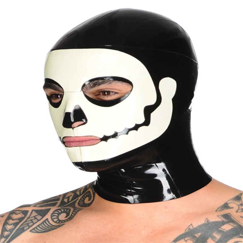 

Латексная маска, уникальные бленды, внешний вид, резиновая маска Gummi с застежкой-молнией сзади, 4 мм