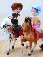 funny miniature figurines mini simulation pony toy doll animal model ornaments creative horse racing play toys decorations