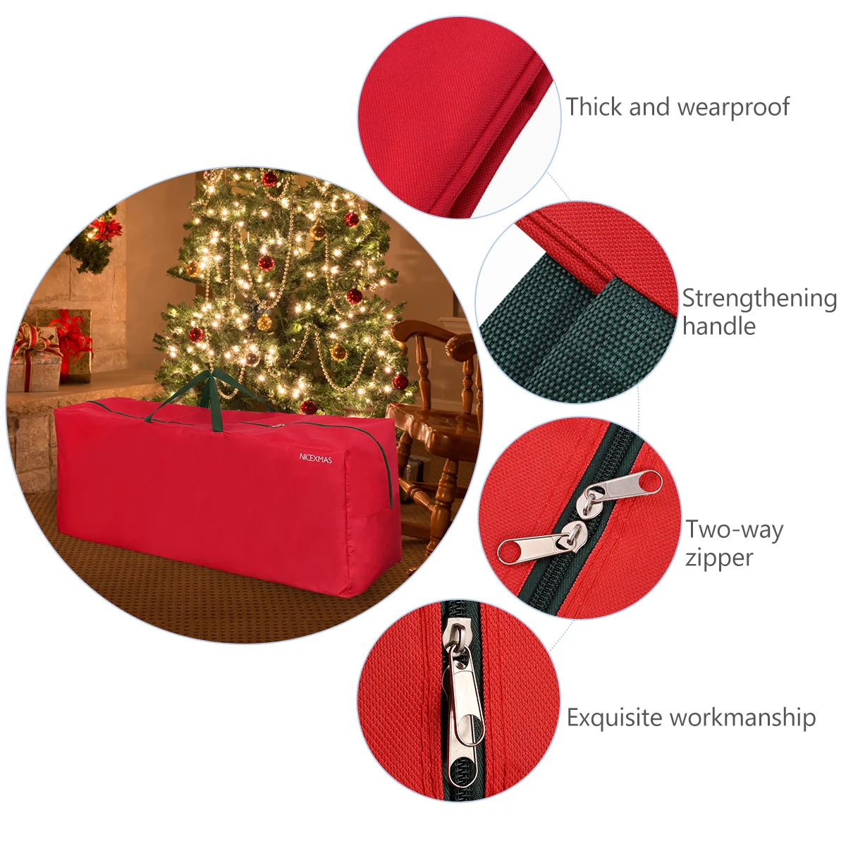 Сумка для рождественской елки из ткани Оксфорд сумка хранения коробка