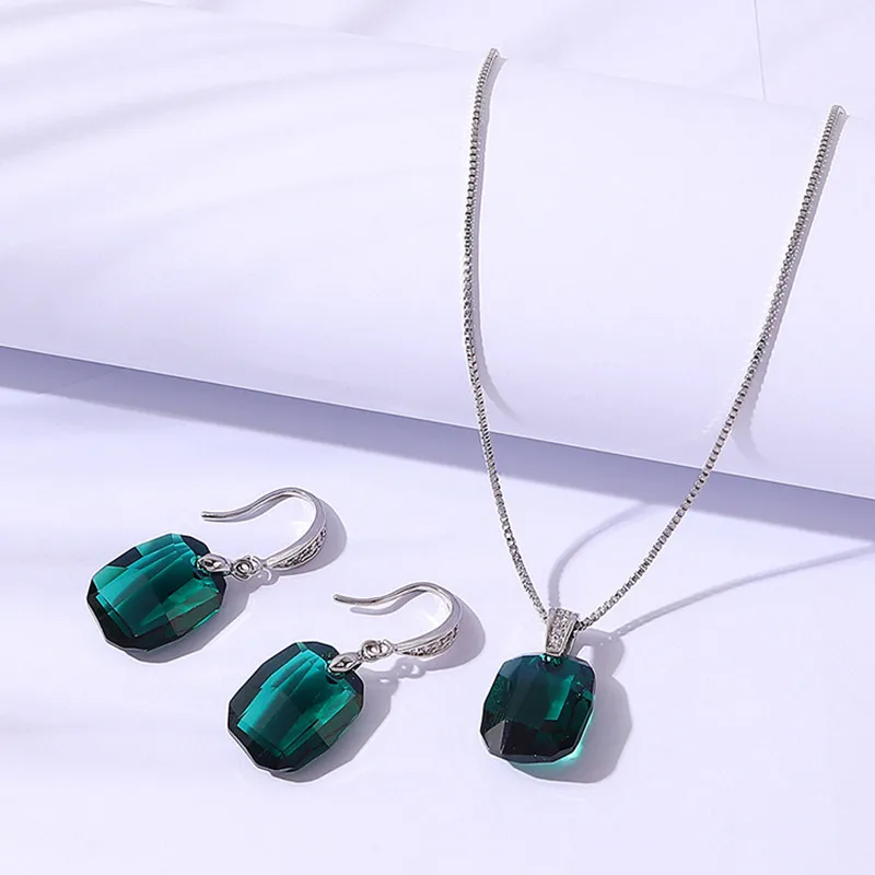 

Новое поступление, Свадебный комплект ювелирных изделий Ms Betti с любовным сердцем, кристаллическая Подвеска + серьги для женщин, мода 2021, пода...