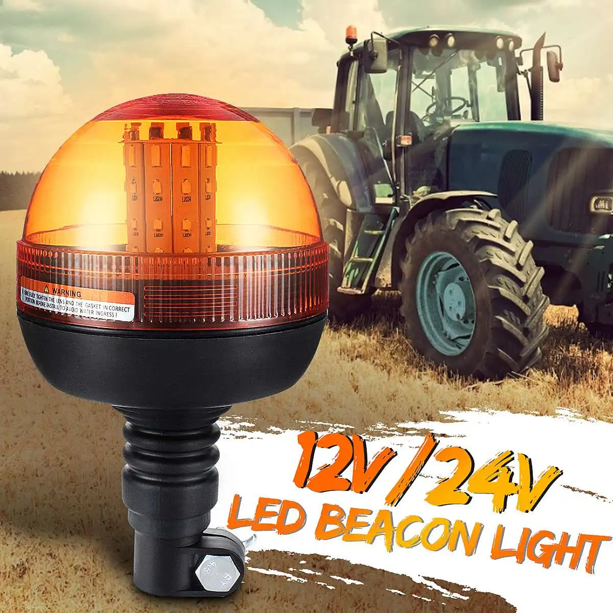 

12V 24V LED Strobe Light Car Truck Warning Light Signal Lamp Rotating Flashing Emergency Amber Beacon Accessorie