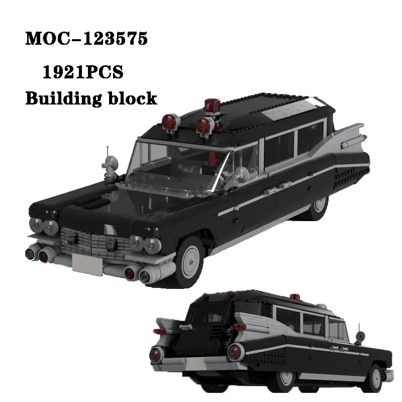 Строительный блок MOC- 123575 Czarny montaż samochodu model klocków konstrukcyjnych 1921 szt. Klocki konstrukcyjne dla chłopców