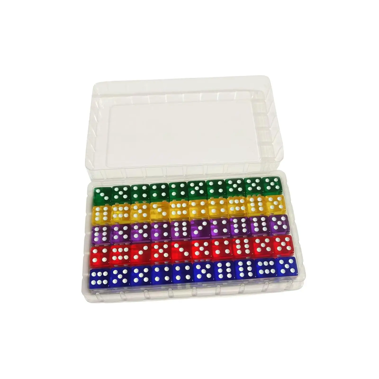 

50 штук D6 кубиков с ящиком для хранения, барная игрушка, шестисторонняя фотонастольная игра