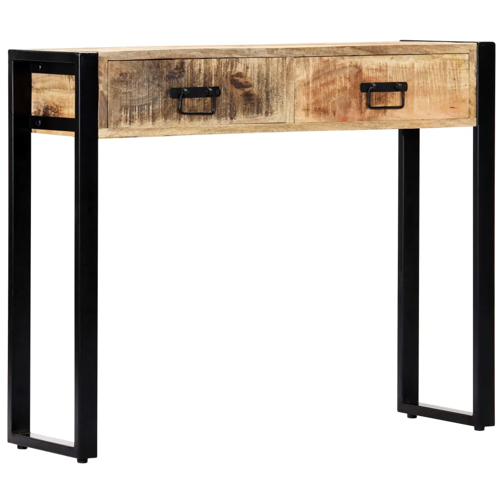 

Console Table, Solid Mango Wood End Table, Bedrooms Furniture 90x30x75 cm