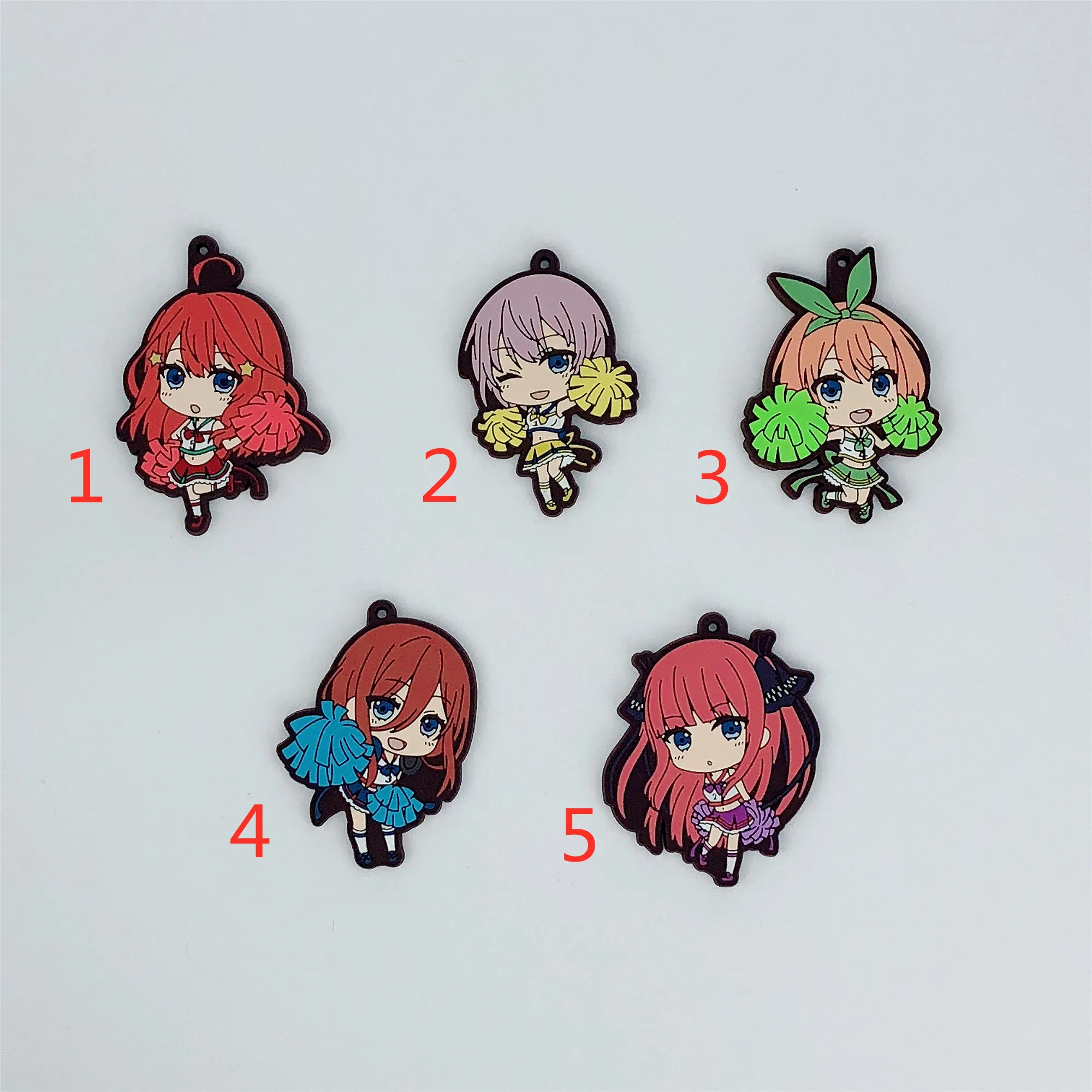 

The Quintessential Quintuplets Anime Rubber Keychain Key Ring Race Straps Cosplay